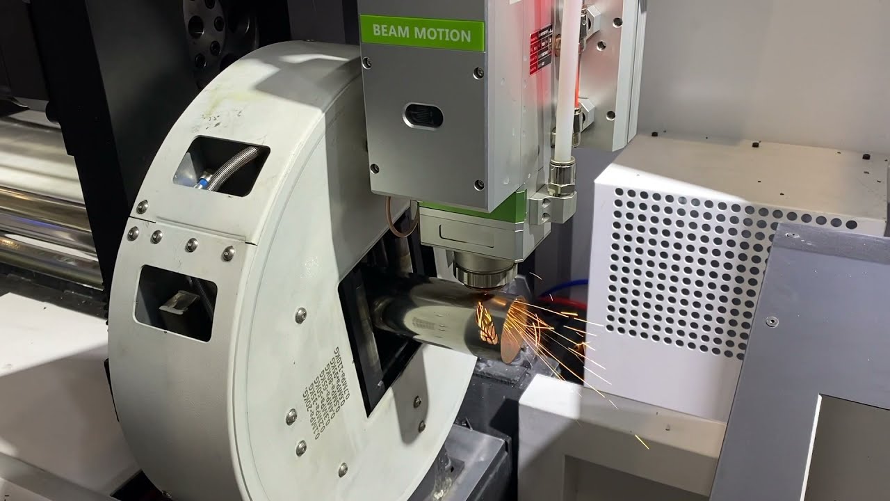 Butterfly cutting on Stainless Round Pipe CNC Tube Laser Cutting Machine