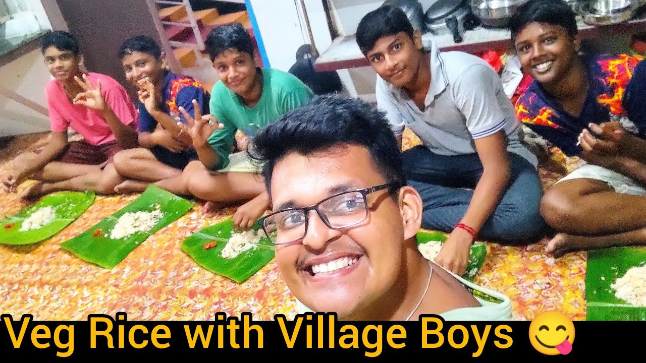 கிராமத்து பசங்களுக்கு உணவு செய்யும் தருணம். MAKING VEG RICE WITH VILLAGE BOYS 😋😋. VLOG VIDEO.