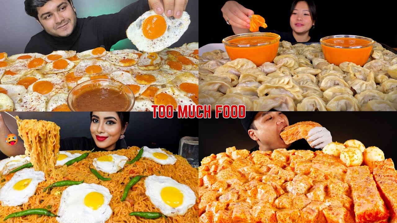 EATING TOO MUCH IN ONE SITTING🥵ASMR MUKBANG COMPILATION