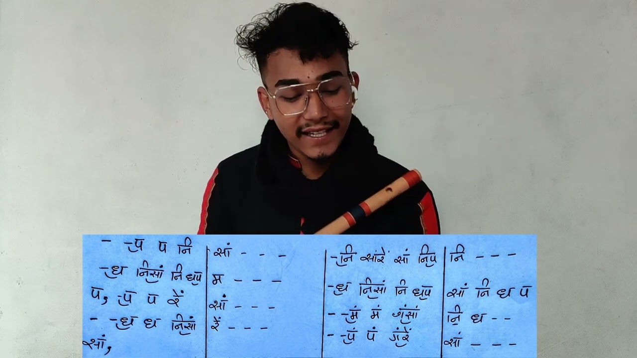 Jigu Thyo Mann_#tutorial B scale on FLUTE _ learn to play by Saroj Shrestha with NOTATION ||