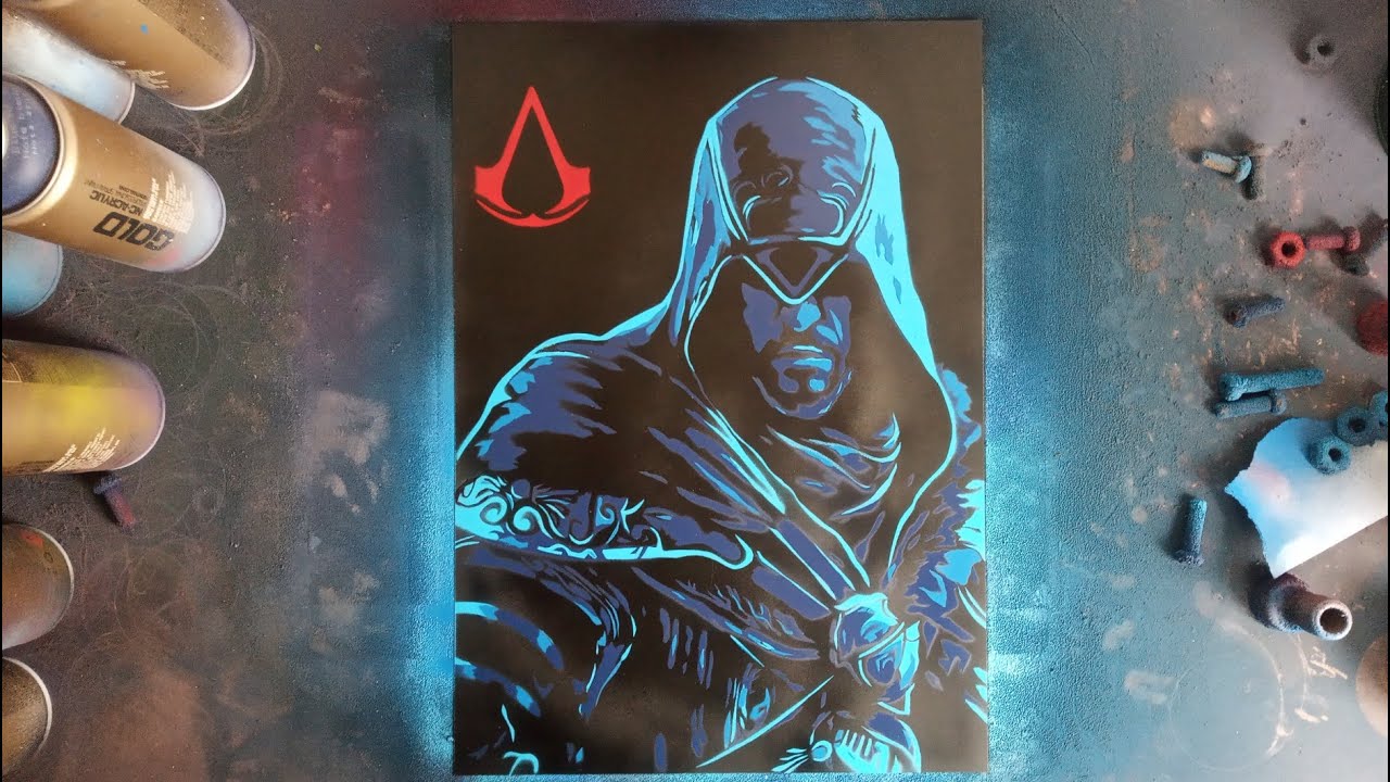 Ezio Auditore-Assassin's Creed-SPRAY PAINT ART
