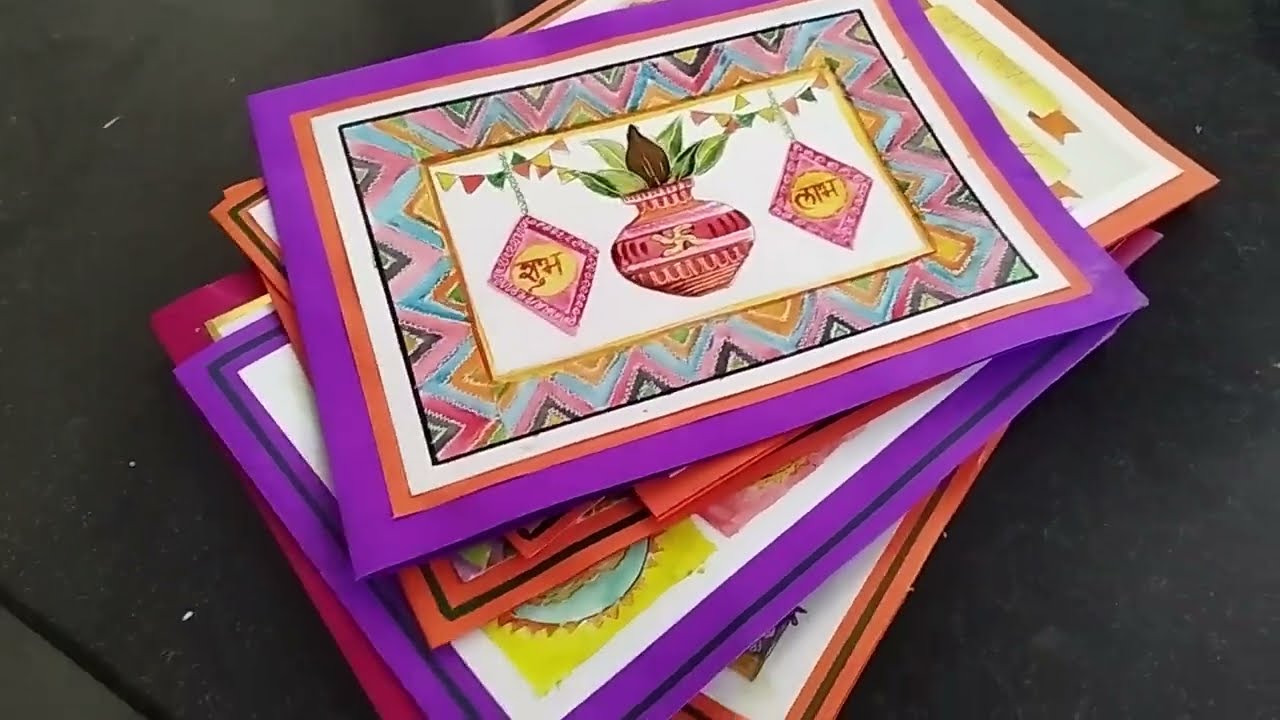 New work culture in a new school, back after 6 months, Hand-made diwali cards made by students