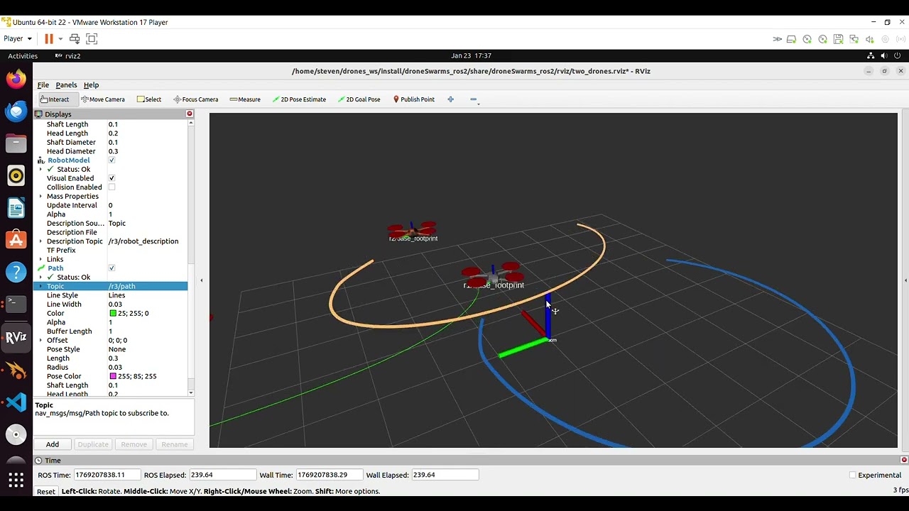 ROS2 GAZEBO DRONE SIMULATION: THREE DRONES
