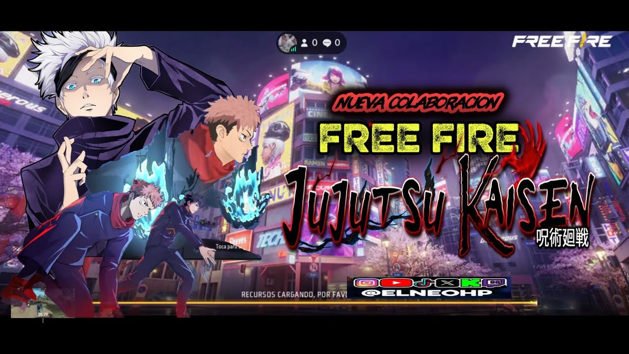 JUJUTSU KAISEN EN FREE FIRE  la mejor COLABORACION CONSEGUIMOS las MEJORES SKINS