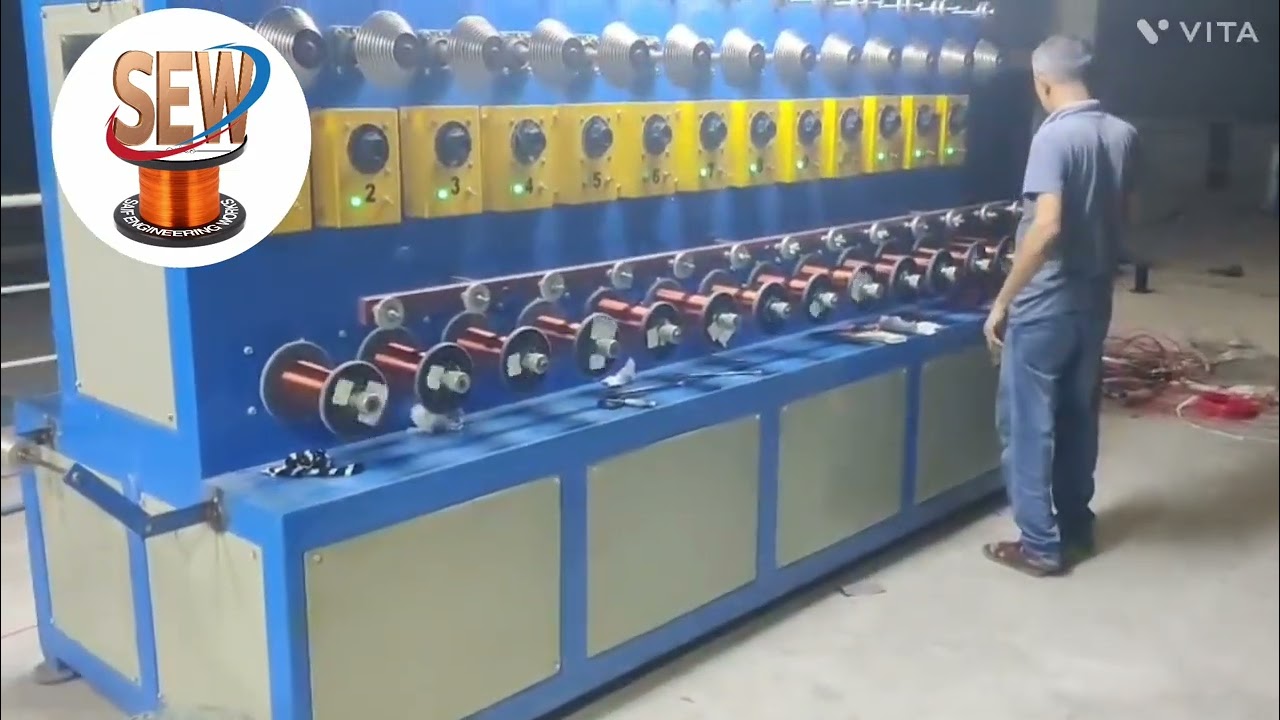 Enammeled copper wire machine 24 head 25 To 36 For copper & Aluminium Camind chamber 