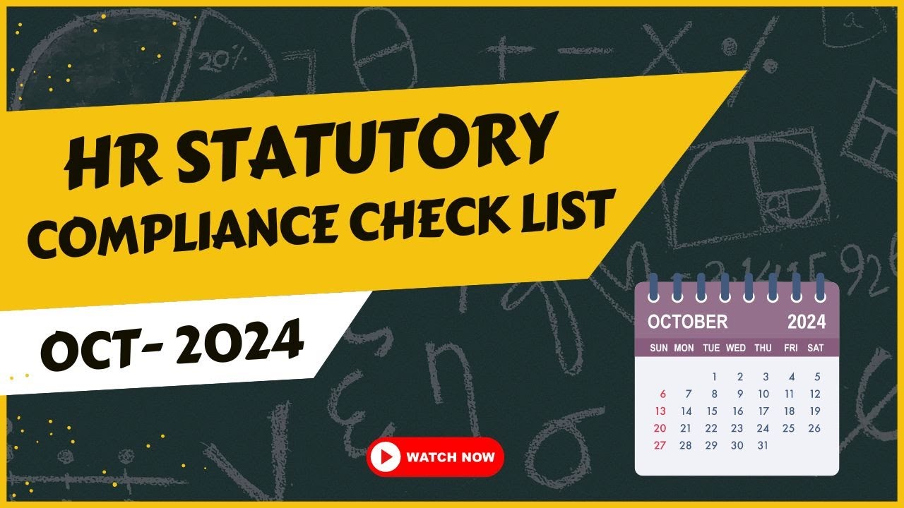 HR Statutory Compliance October 2024 | @StatutorySolution