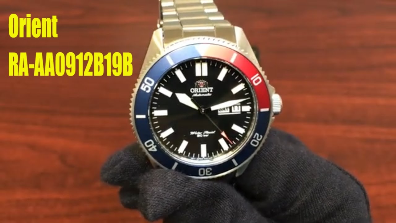 Unboxing Orient Kanno Diver's Pepsi Automatic Watch RA-AA0912B19B