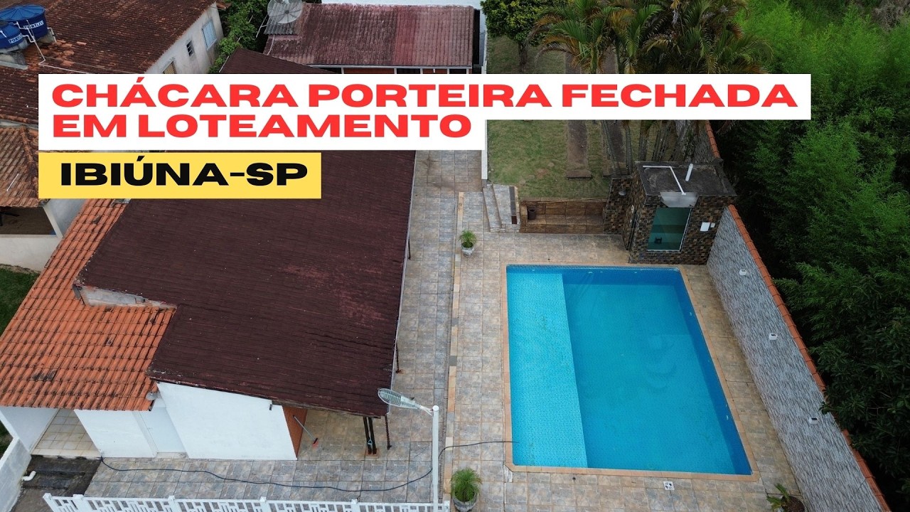REF.840-VENDO CHACARA DE 1200M² COM PORTEIRA FECHADA EM LOTEAMENTO FECHADO DE IBIUNA-SP