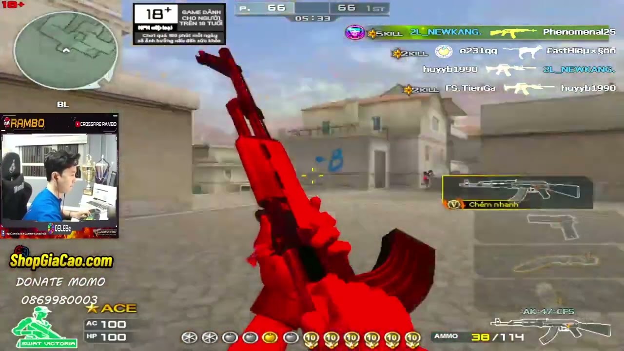 [RAMBO CF] Kèo AK-CFS 115 kill FFA 1củ5 và cái kết.. Đắng, à mà thôi. Chạy kèo chứ sao nữa