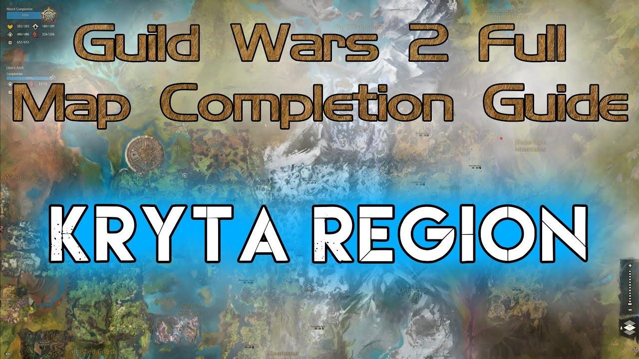 Kryta Region - GW2 FULL Map Completion Guide 2020 - The Legend Giveaway