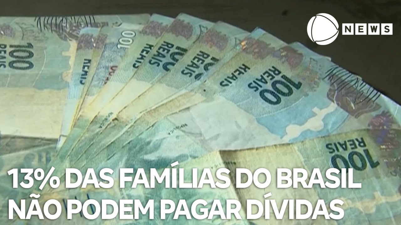 13% das famílias brasileiras não têm condições de pagar dívidas