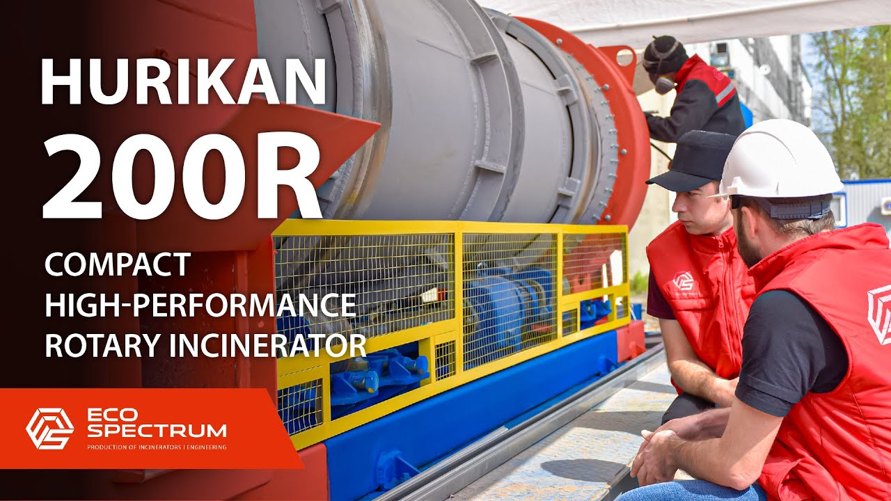 HURIKAN 200 R - compact high-performance rotary incinerator