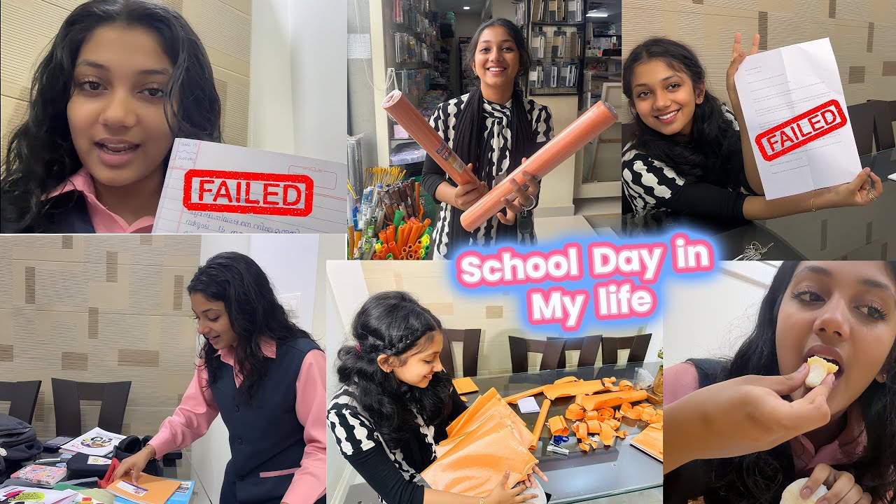 9th school day in my life | EXAM FAILED ❌ | book 📕 pothinju🤩 | School shoes shopping 🛍️