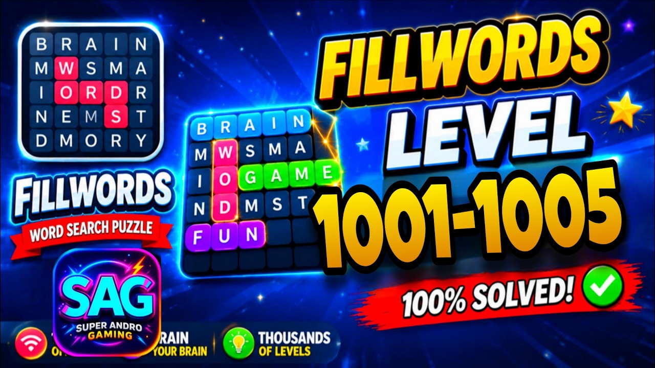 FILLWORDS level 1001 1002 1003 1004 1005