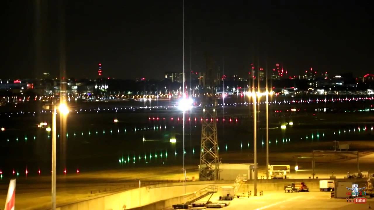 London's Heathrow Airport Night Departures Summer 2015