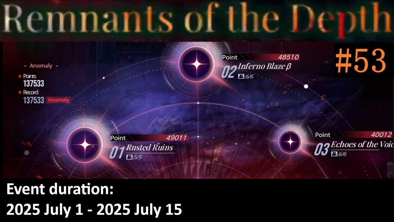Remnants of the Depth 53 (2025 July 1 - 2025 July 15) 137533 points | Path to Nowhere