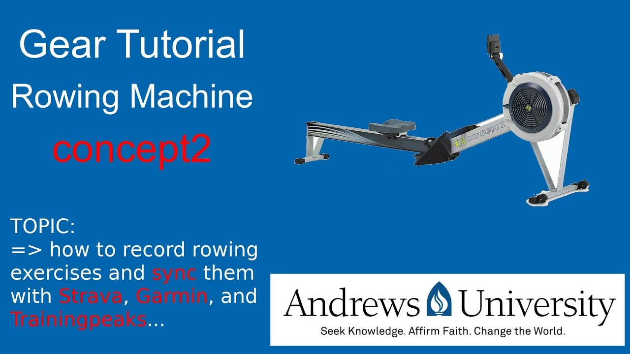 concept2 rowing machine: recording exercise and syncing to Strava, Garmin, TrainingPeaks