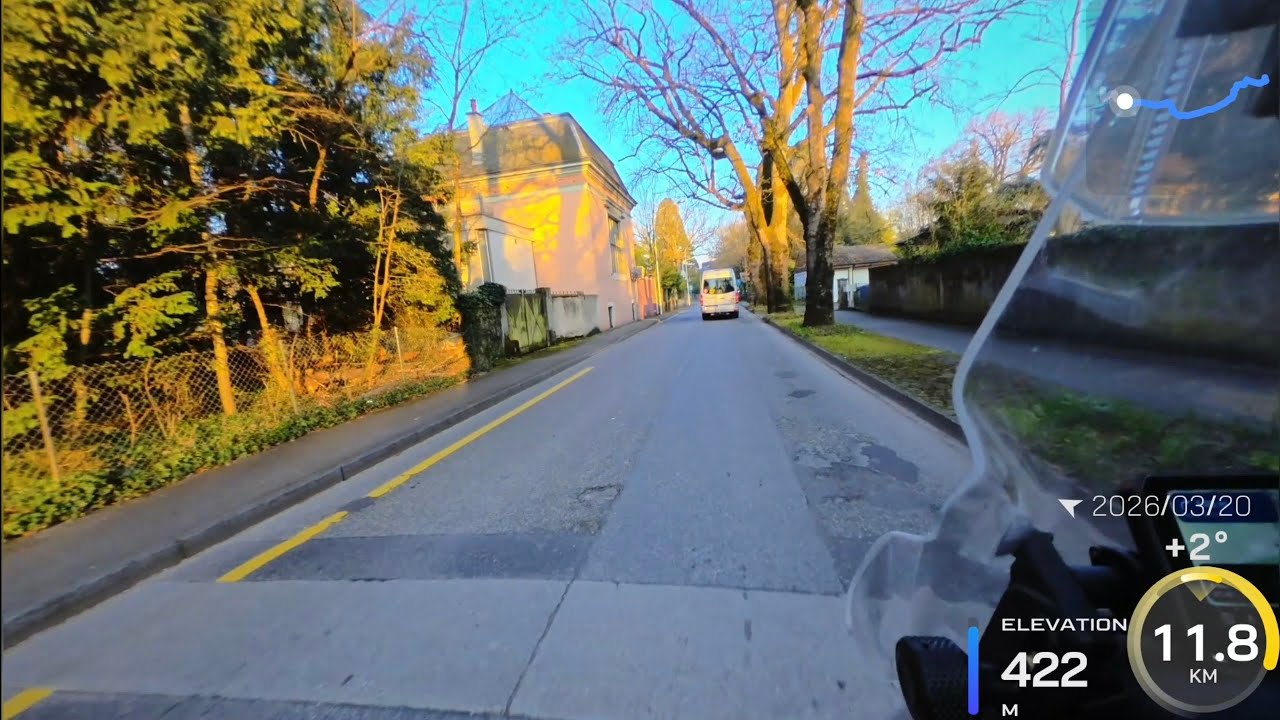 Morning Ride in Geneva - pure sound (no music)