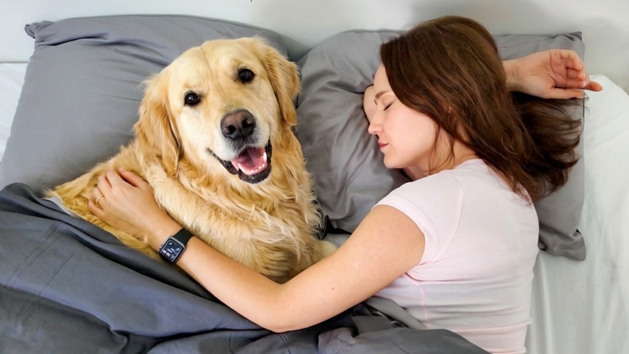 What Sleeping With Golden Retriever Looks Like...