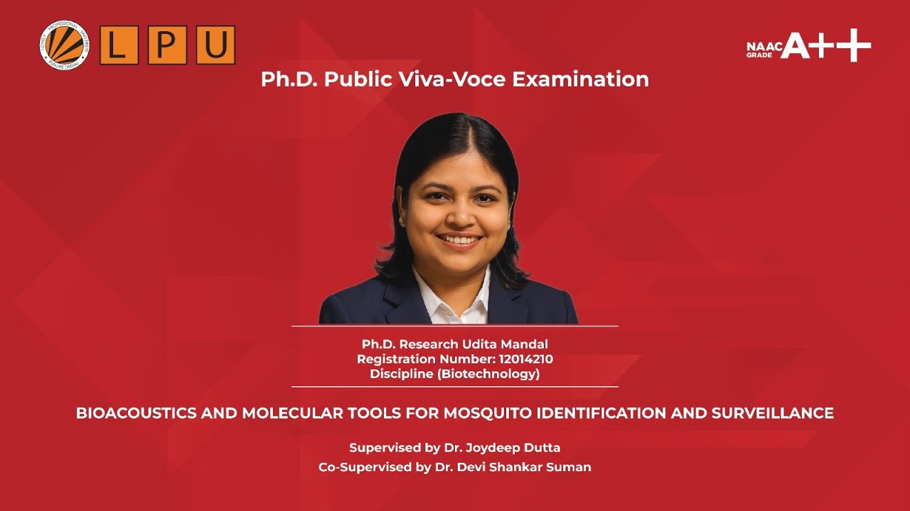 Ph.D. Viva Voce of Udita Mandal, discipline of Biotechnology