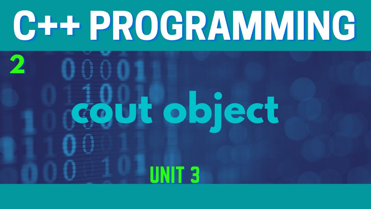 Cout Object in C++ (Urdu/Hindi)