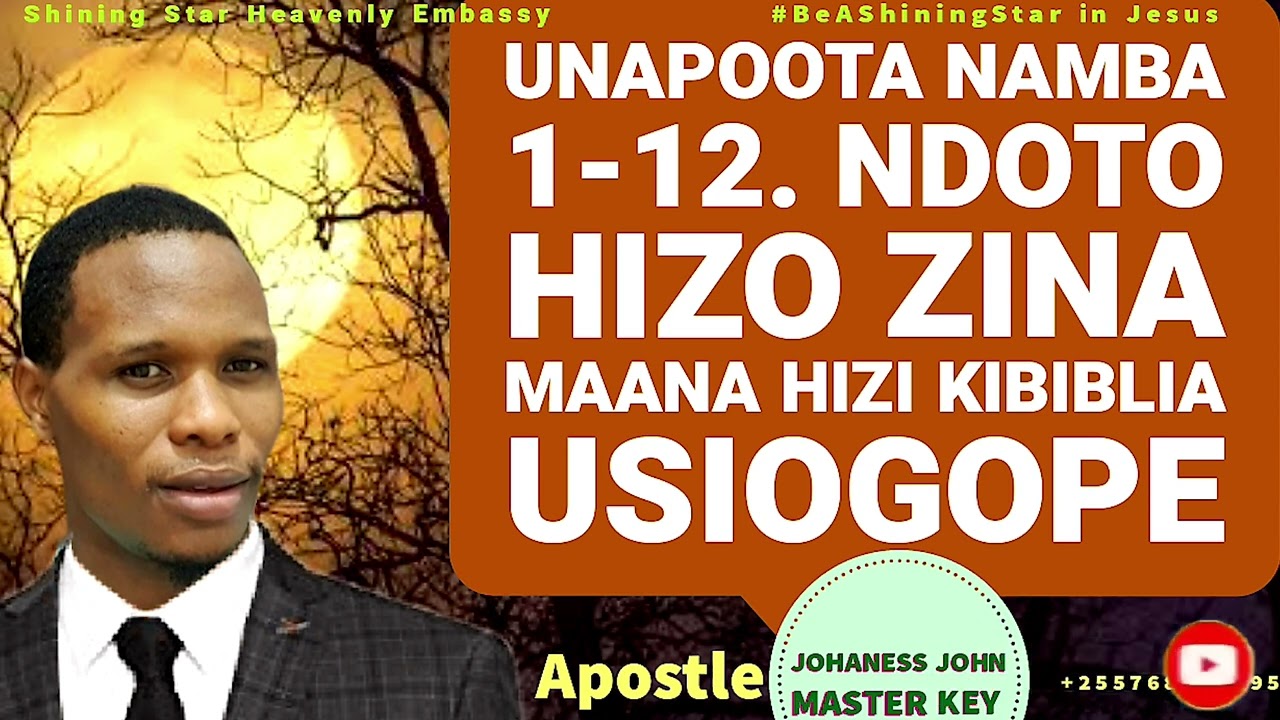 UNAPO ONA NAMBA HIZI 1-12 KWENYE NDOTO JUA MUNGU ANAKUPA UJUMBE HUU USIPUUZE KAMWE.