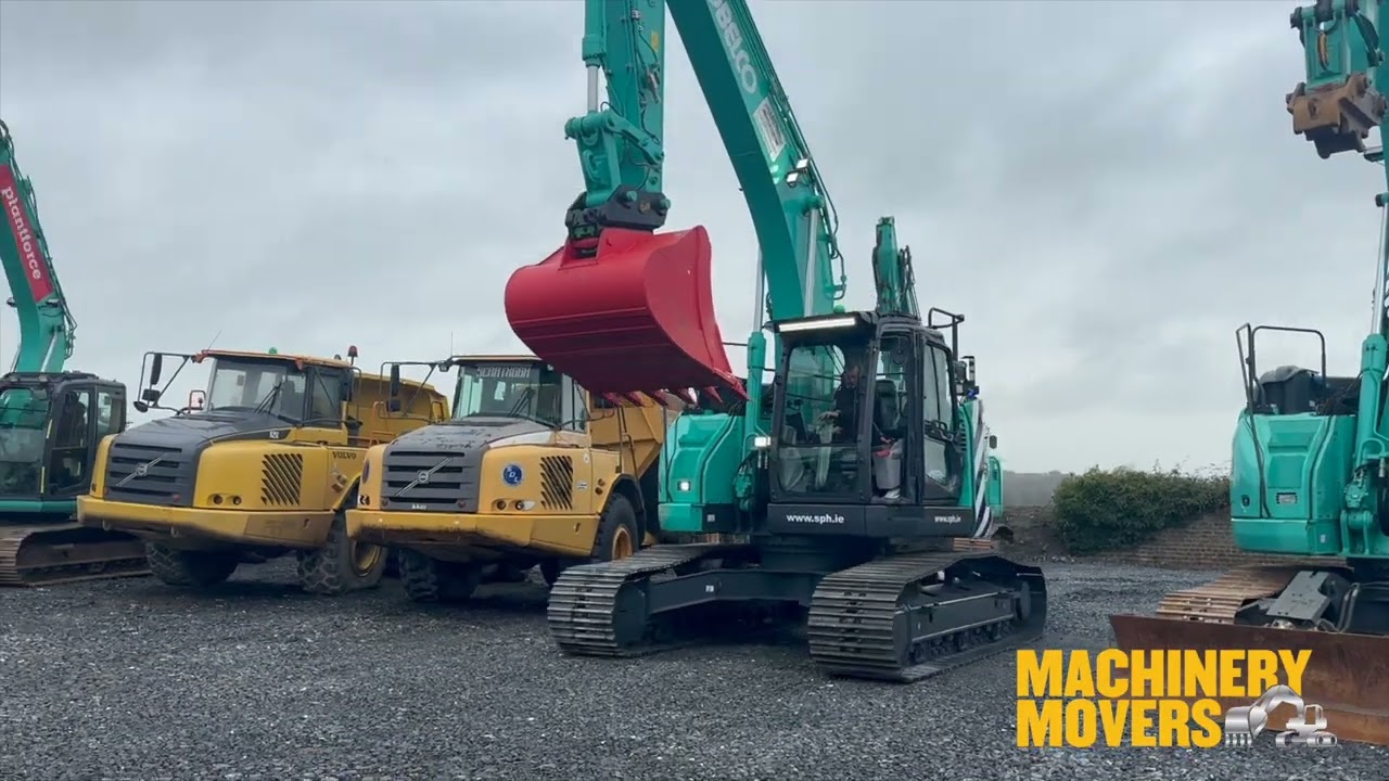 SHANOWEN PLANT HIRE PICK UP A BRAND NEW KOBELCO SK270SRLC-7 EXCAVATOR FROM CMS MACHINERY IN DUBLIN.