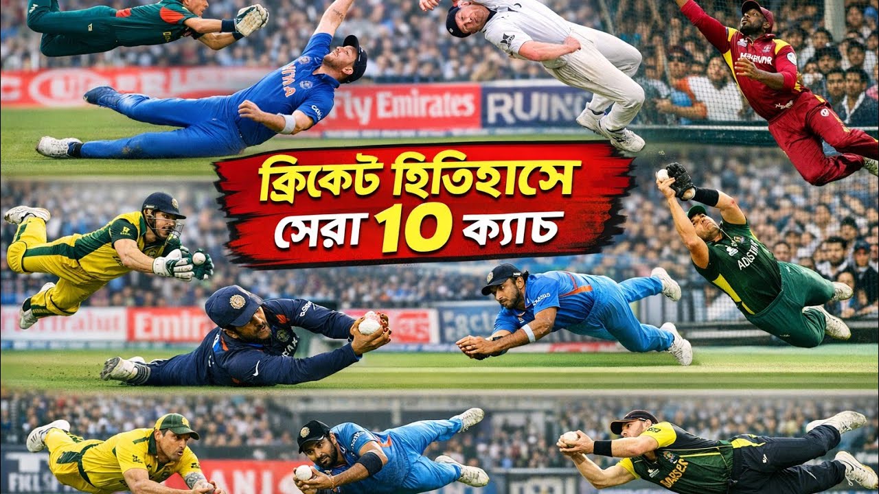 ক্রিকেট ইতিহাসে সর্বোচ্চ এবং সেরা 10 টি ক্যাচ দেখে নিন এক নজরে