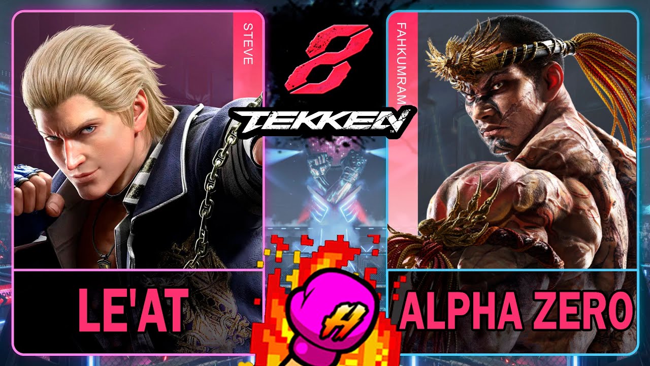 Tekken 8 Le'At (STEVE) VS Alpha Zero (FAHKUMRAM)🥊 鉄拳8🥊4K 60ᶠᵖˢ🥊T8🥊TK8 #tekken