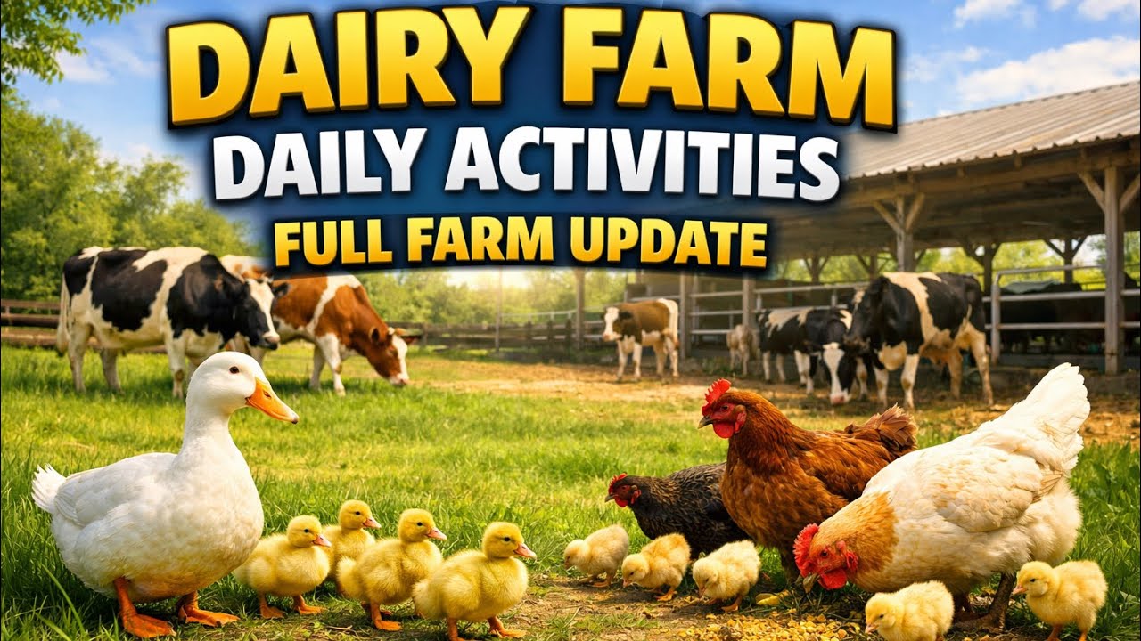 Dairy Farm Daily Activities | Full Farm Update Ducks, Chickens & Cows 