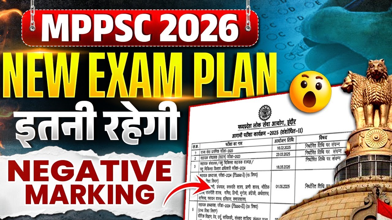 MPPSC 2026 New Exam Plan 🥺 | इतनी रहेगी Negative Marking | 2026 Negative Marking Explained
