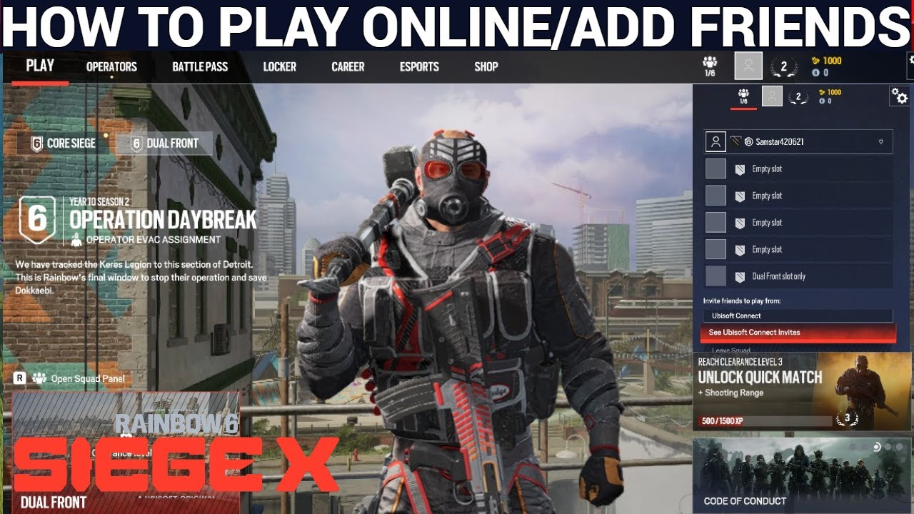 HOW TO PLAY MULTIPLAYER/ADD FRIENDS IN TOM CLANCY'S RAINBOW SIX SIEGE X