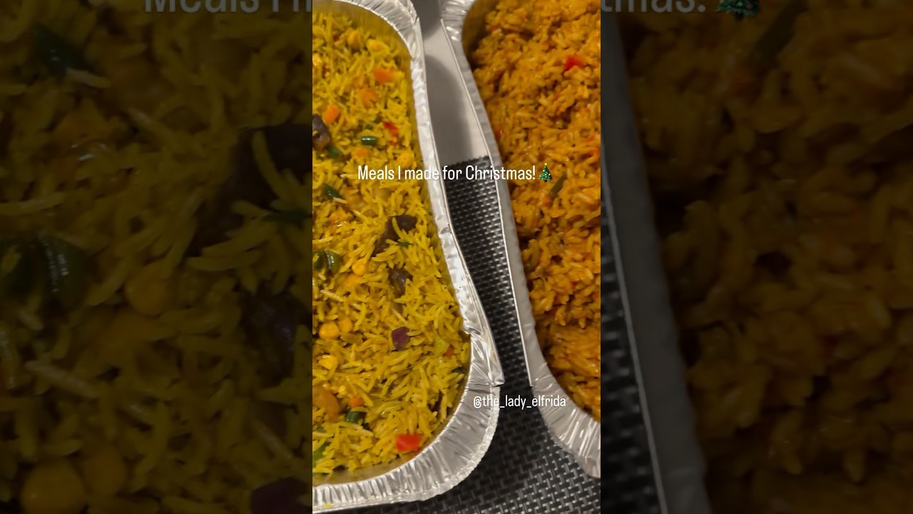 Meals I made this Christmas! #christmasmeal #nigerianfriedrice #partyjollof #livingintheuk