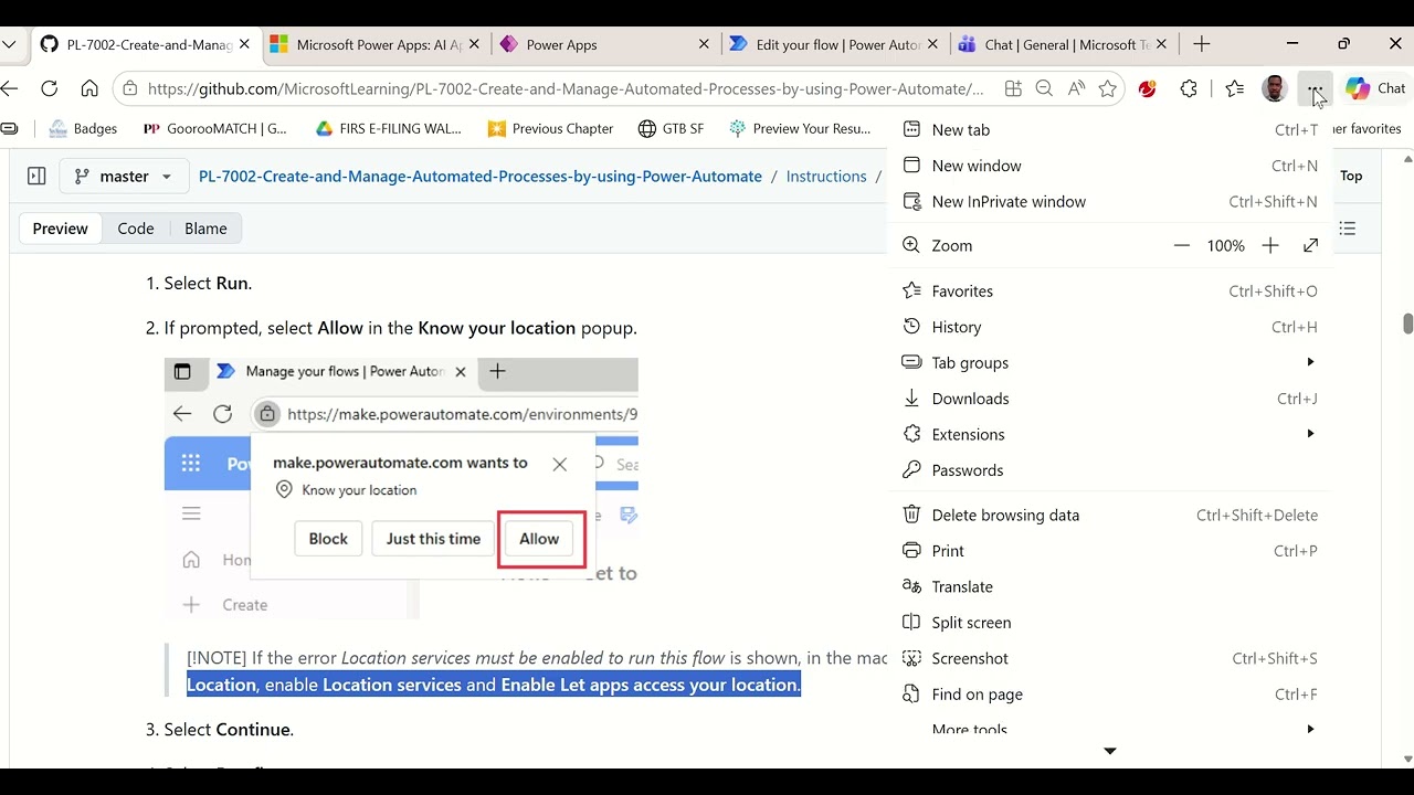Practice Lab1 Exercise 1 – Create a cloud flow from a template