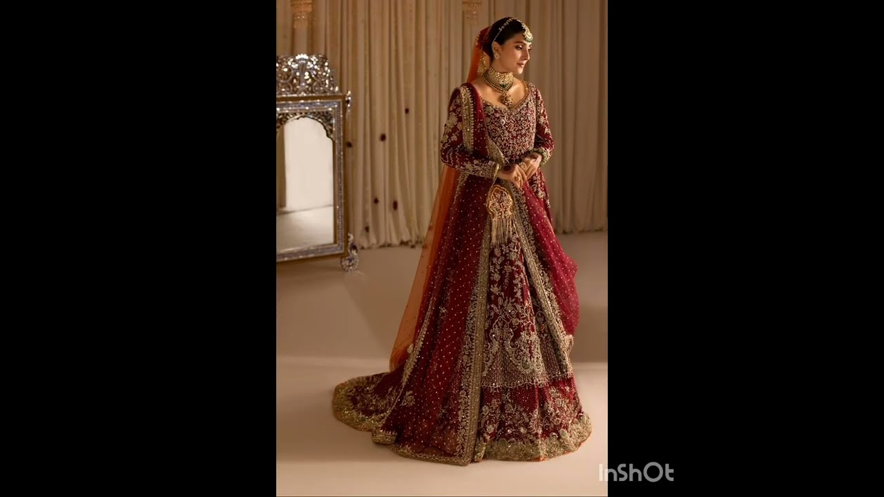 Pakistani bridal lehenga choli#nice #wedding#bridallook #most beautiful#