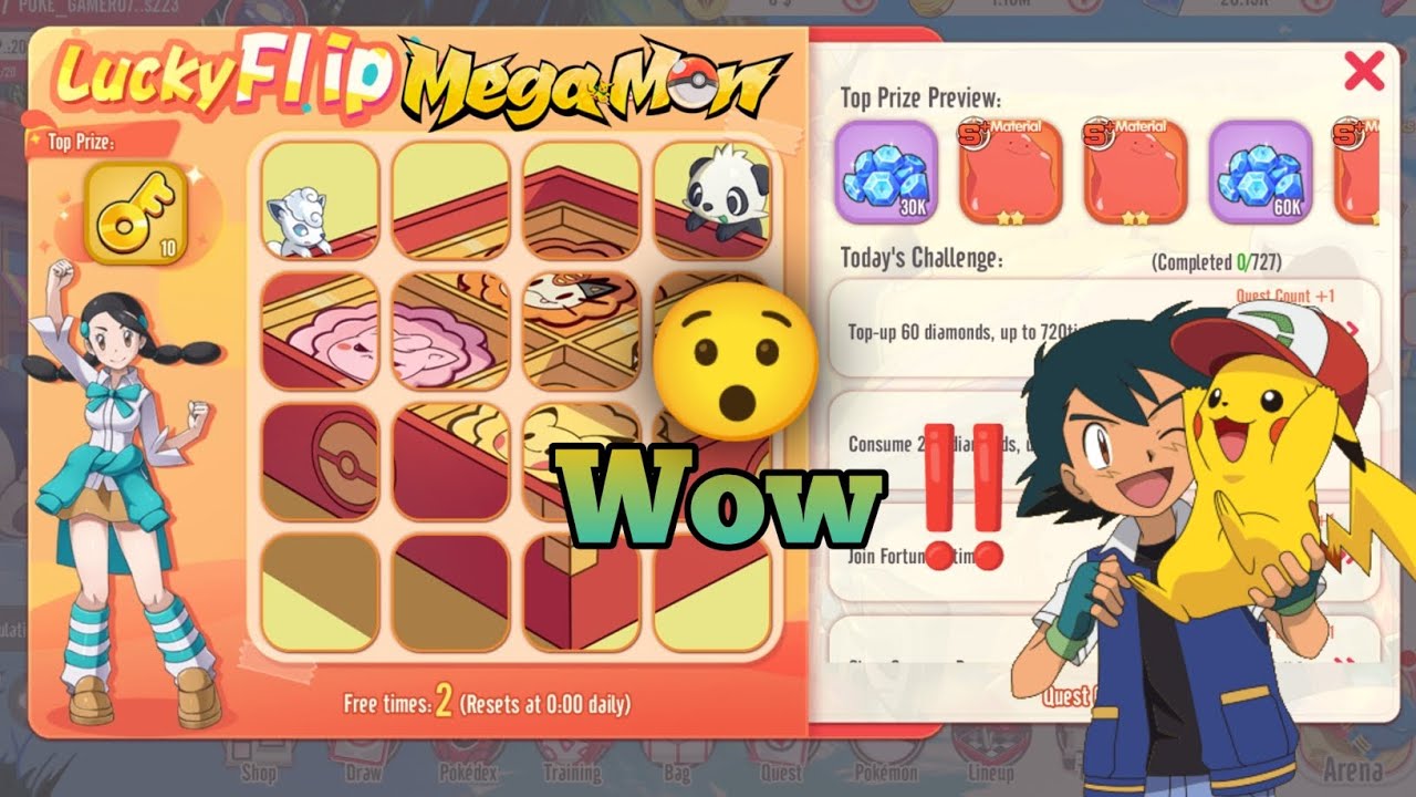 Wow‼️Lucky Flip | MegaMon | POKE GAMER07 | #viralvideo #pokemon 