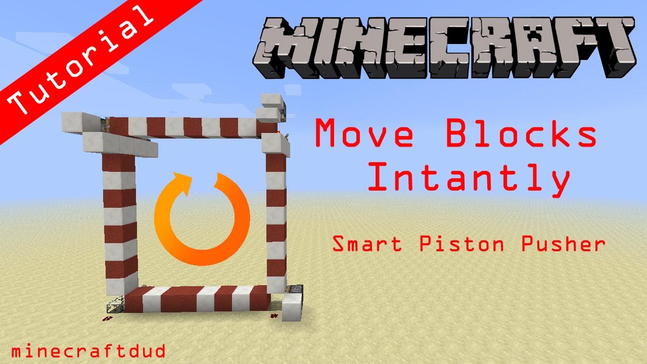 Minecraft - How To Move Blocks Instantly In Any Directions (Smart Pistons)