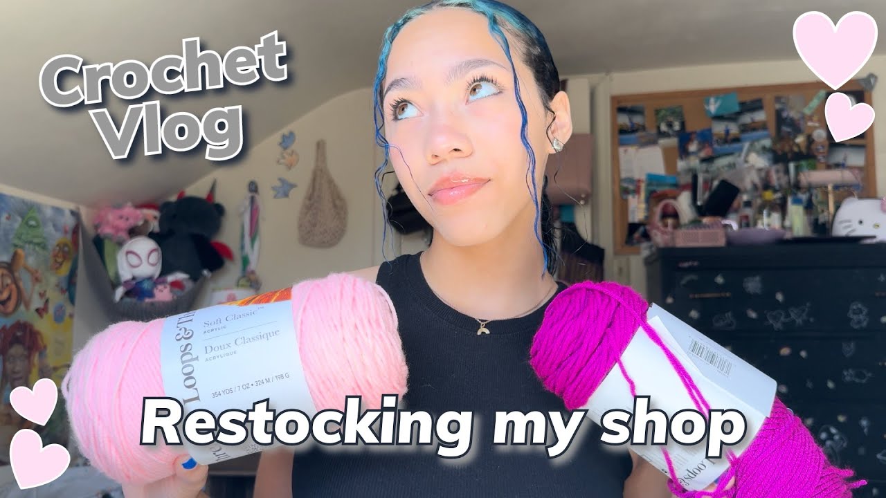 CROCHET VLOG - Restocking my shop💗