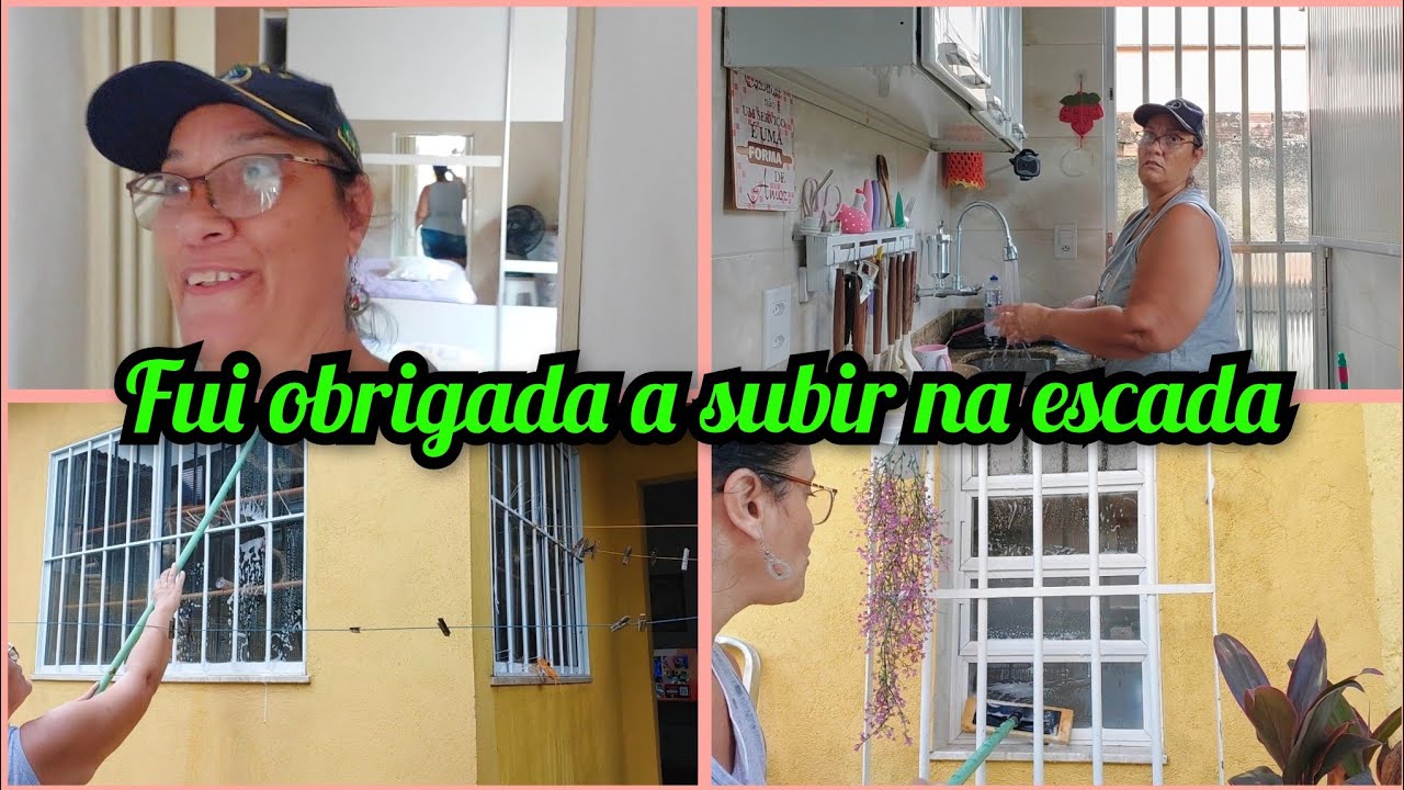 Acordei agitada  pra faxina de janela