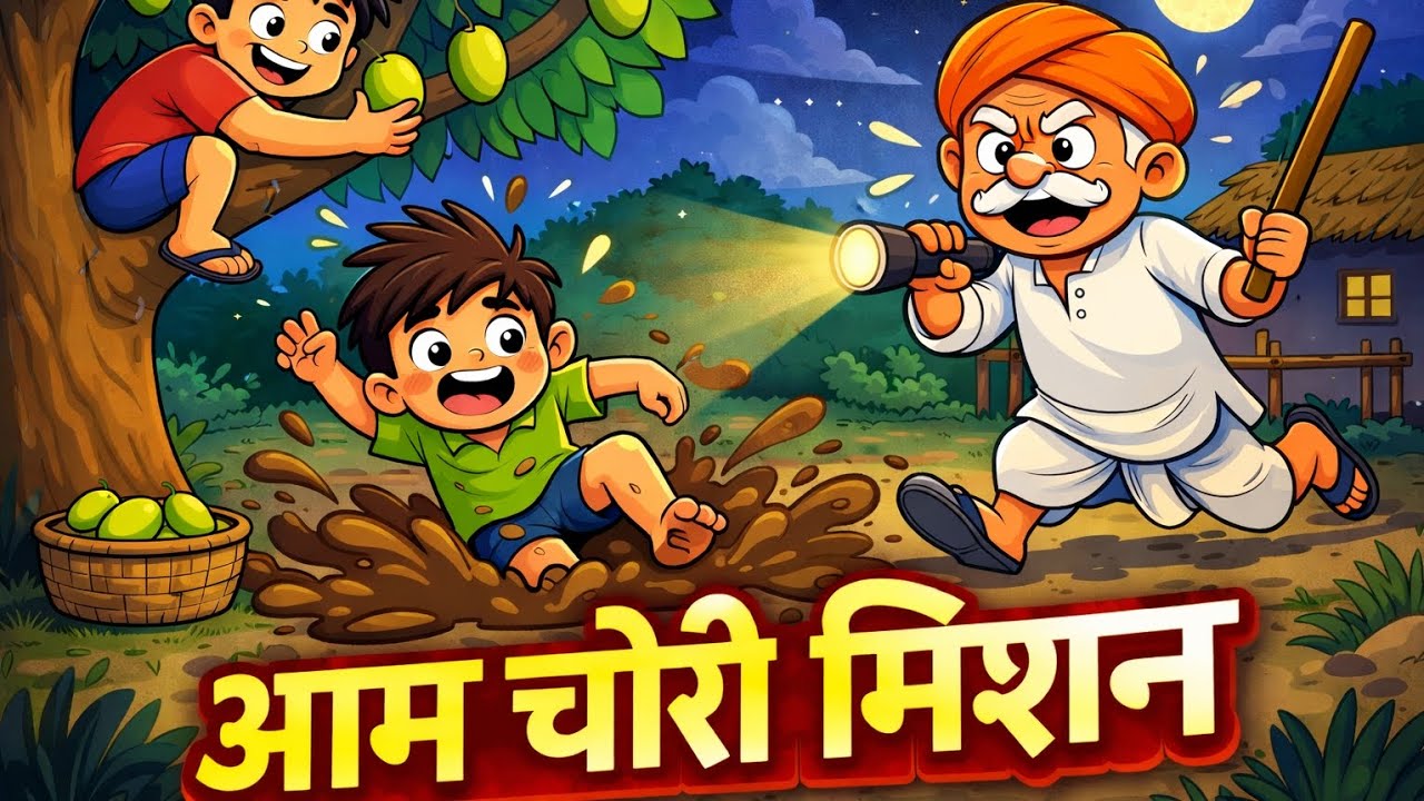 Chintu Pintu Aam Chori Mission | Funny 2D Cartoon Story | #Funnystory #aistory #viral 