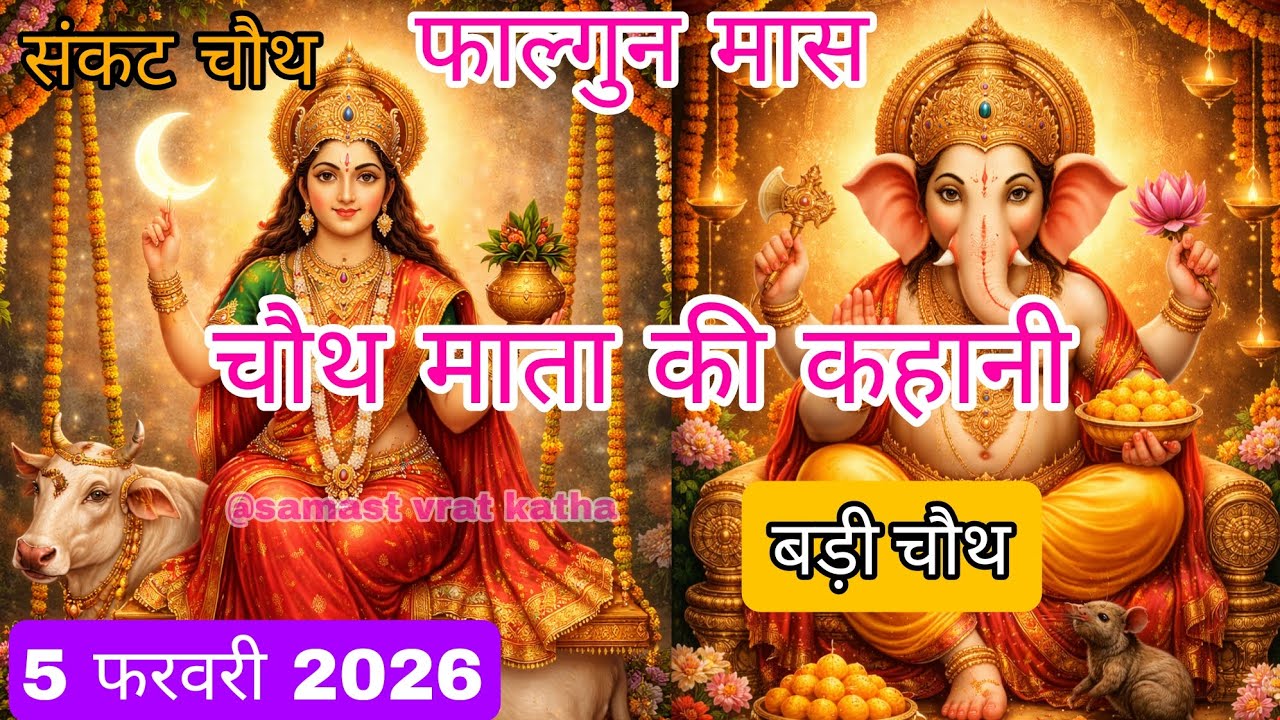 फाल्गुन मास चौथ माता की कथा l chauth Mata ki kahani l संकट चौथ की कथा l chauth Mata ki Katha#katha
