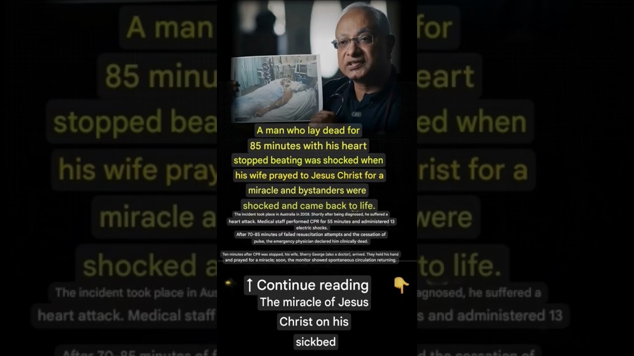 Continue Reading🥹 Jesus Christ gave life to a doctor who had been dead for about 85 minutes…