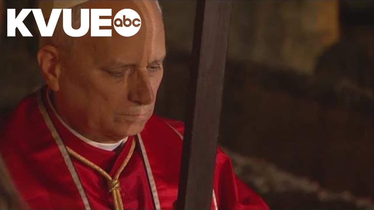 Pope Leo XIV carries cross to 14 stations at Colosseum in Rome for Good Friday
