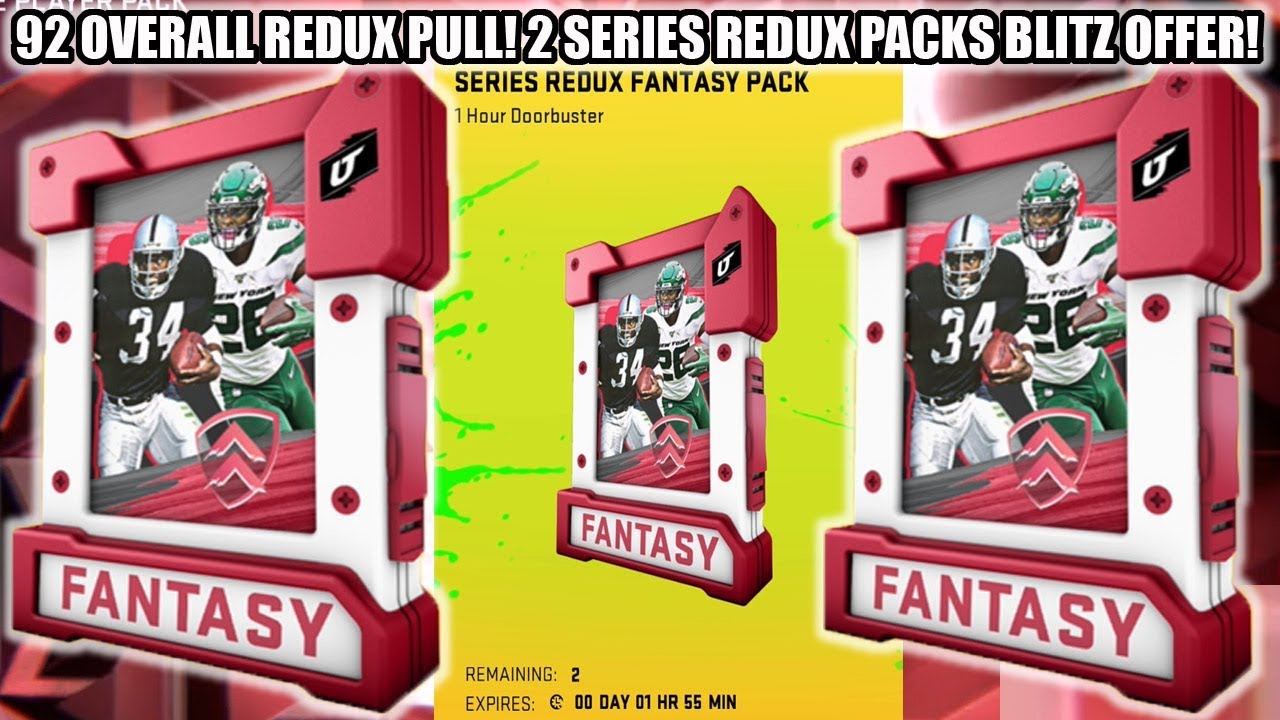 92 OVERALL SERIES REDUX PULL! 2 SERIES REDUX FANTASY PACKS BLITZ OFFER! | MADDEN 20 ULTIMATE TEAM
