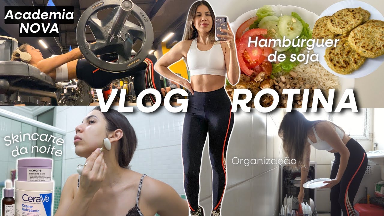 TREINO de posteriores e glúteos, RECEITA hambúrguer de soja, dieta para ganho de massa e skincare