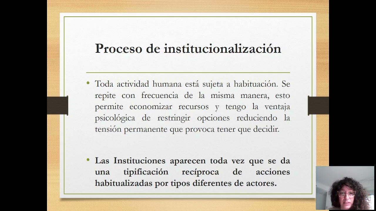 Berguer y Luckmann - La Construcción Social de la Realidad - Proceso de Institucionalización