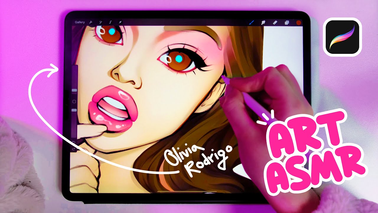 Satisfying FULL drawing process ASMR + draw with me! (Olivia Rodrigo)