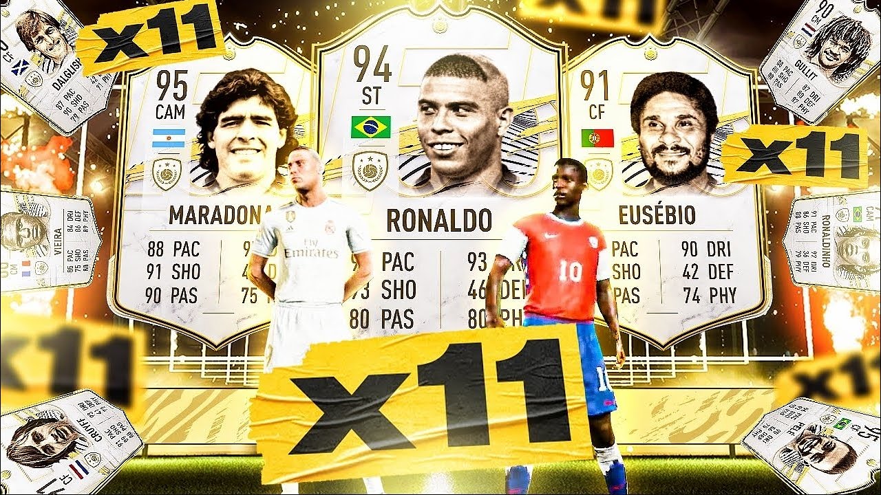 What do you get from 11 Guaranteed Base or Mid Icon Packs?