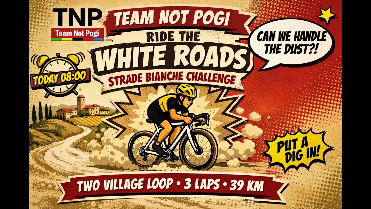 RideandRazz: Zwift Strade Bianche Challenge 🔥 Team Not Pogi | Ride the White Roads – LIVE