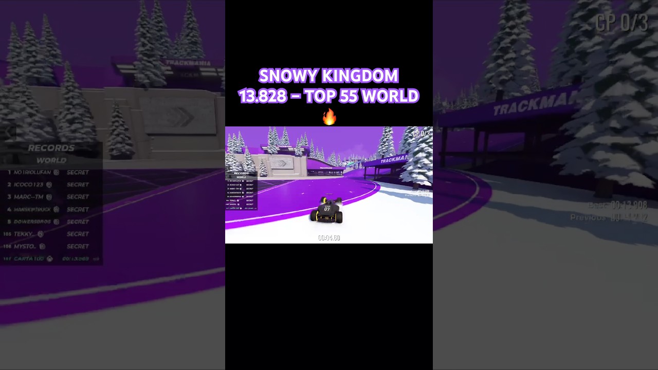 TOP 55 WORLD 😱 SNOWY KINGDOM &ndash; 13.828 | Trackmania Weekly Shorts Week 45